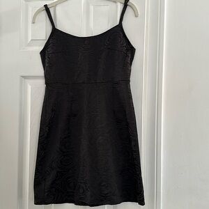 Urban outfitters extra small black spaghetti strap dress with rose pattern